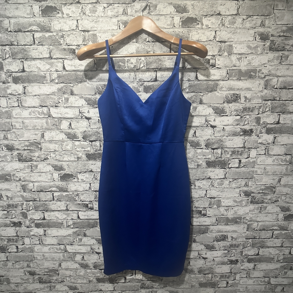 EUC Akira Chicago Royal Blue Spaghetti Strap Mini Dress Size Small